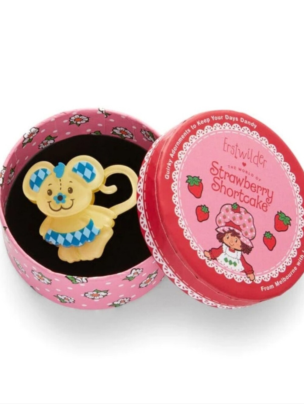 Strawberry Shortcake Cheesecake Mini Brooch Mouse